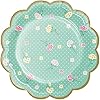 Platos floral Tea Party (17.7cm) surtidos x 8 UND