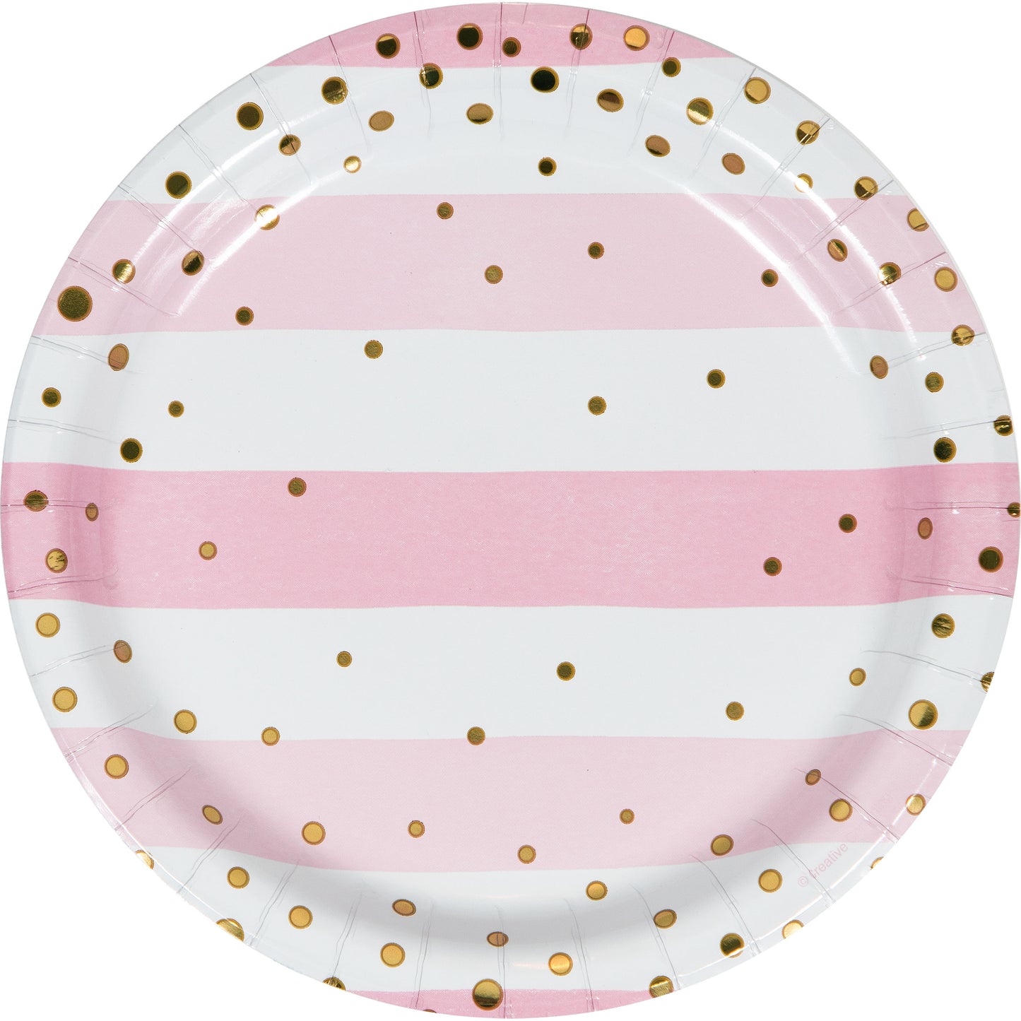 Platos Fiesta Rosa Dorado 17.7cm x 8 UND