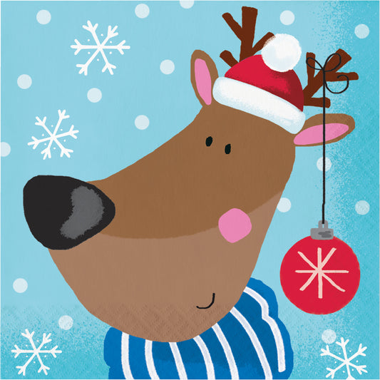 Servilletas grandes personajes navidad x 16 Unid