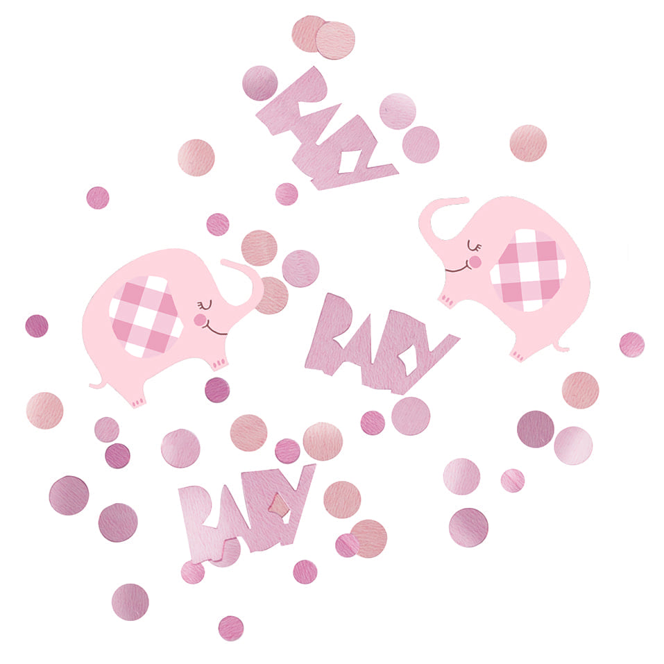 Confeti Baby Shower Girl Elefante