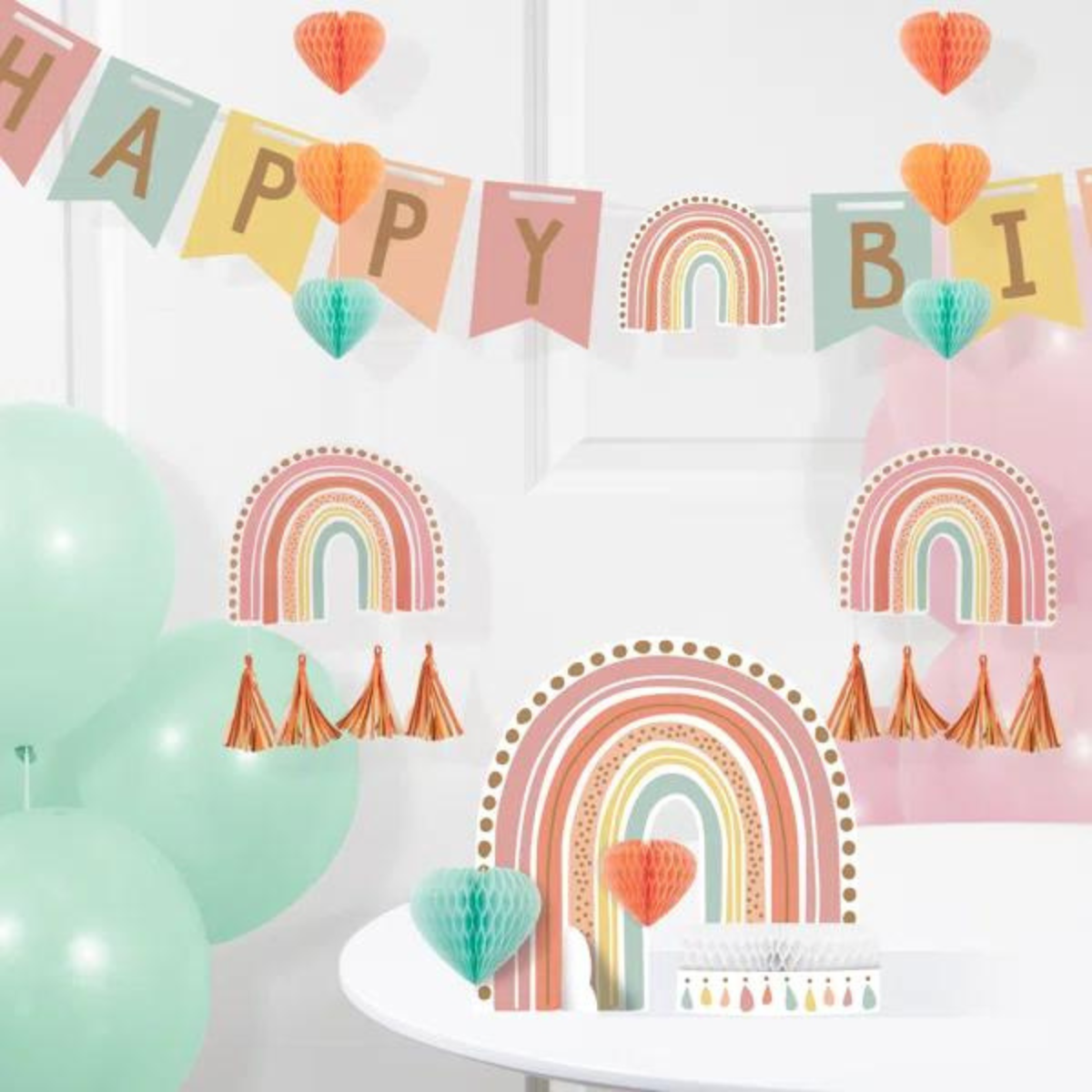 Centro de mesa Arcoiris boho x 1 UND