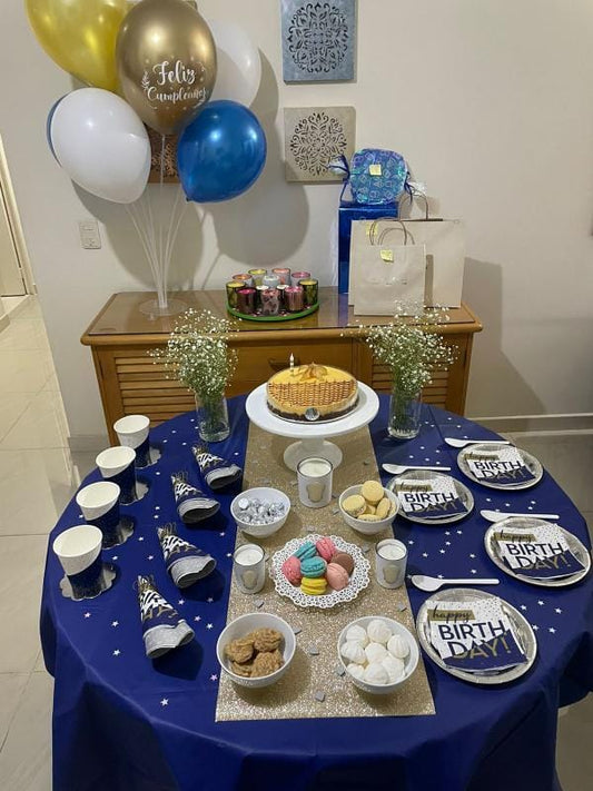 Kit de Fiesta cumpleaños adulto Lujo y Brillo