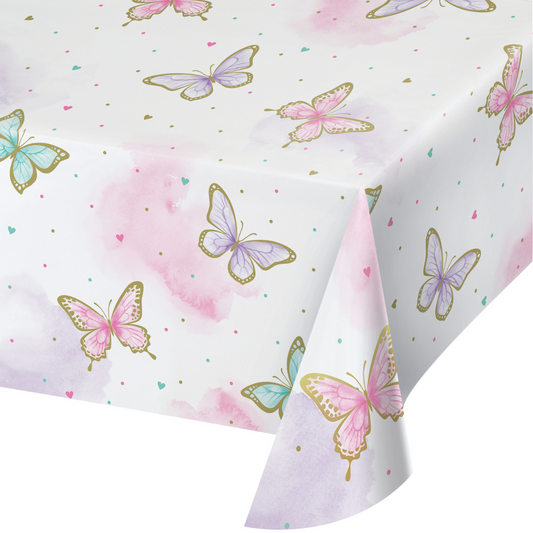 Mantel de papel estampado Mariposas x 1 UND