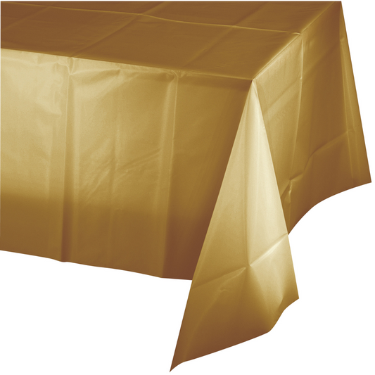 Mantel plástico dorado x 1 UND