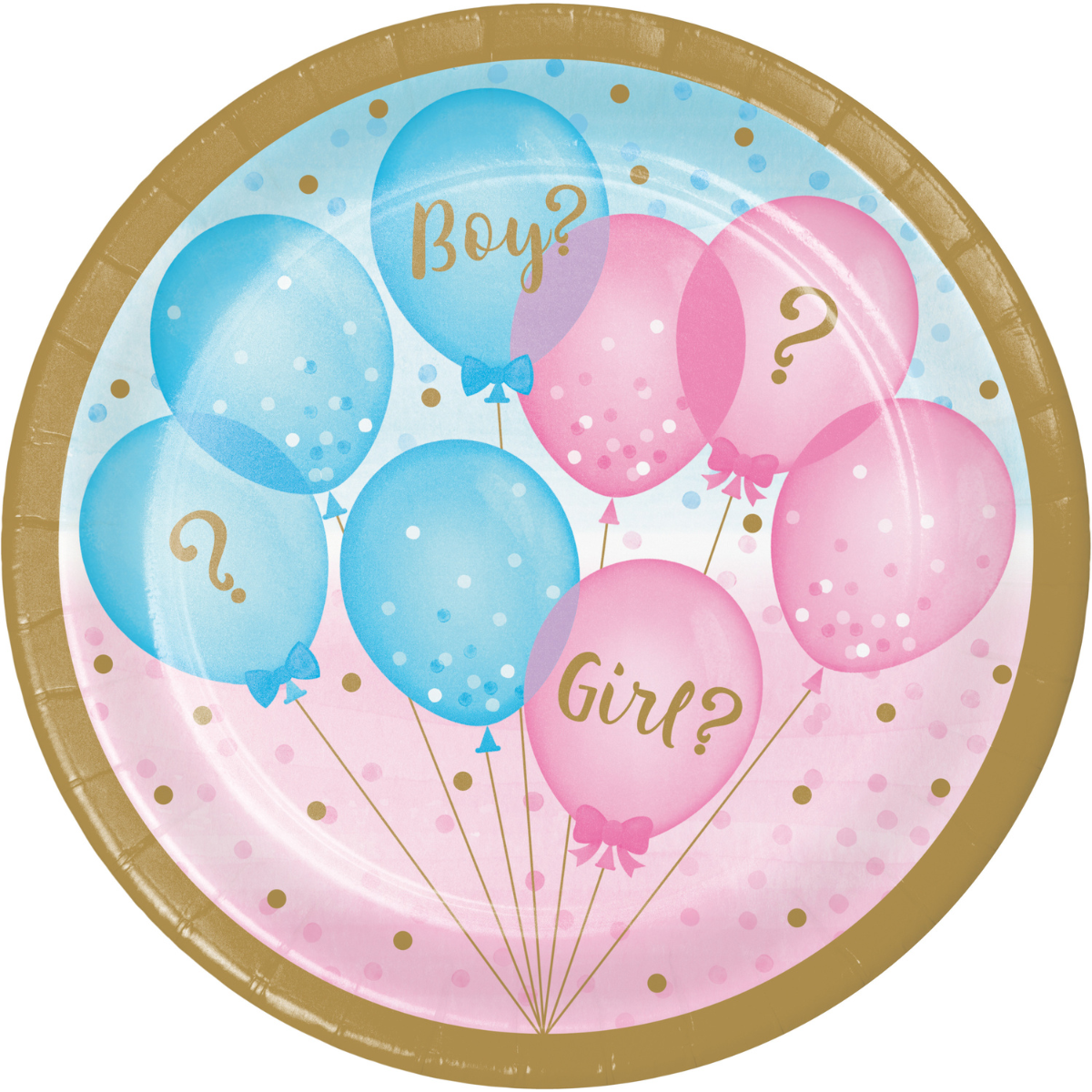 Plato desechable Revelación Boy? Girl? (17.7cm) x 8 UND