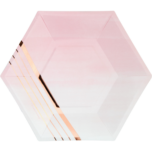 Plato Rose all day 20cm x 8 UND