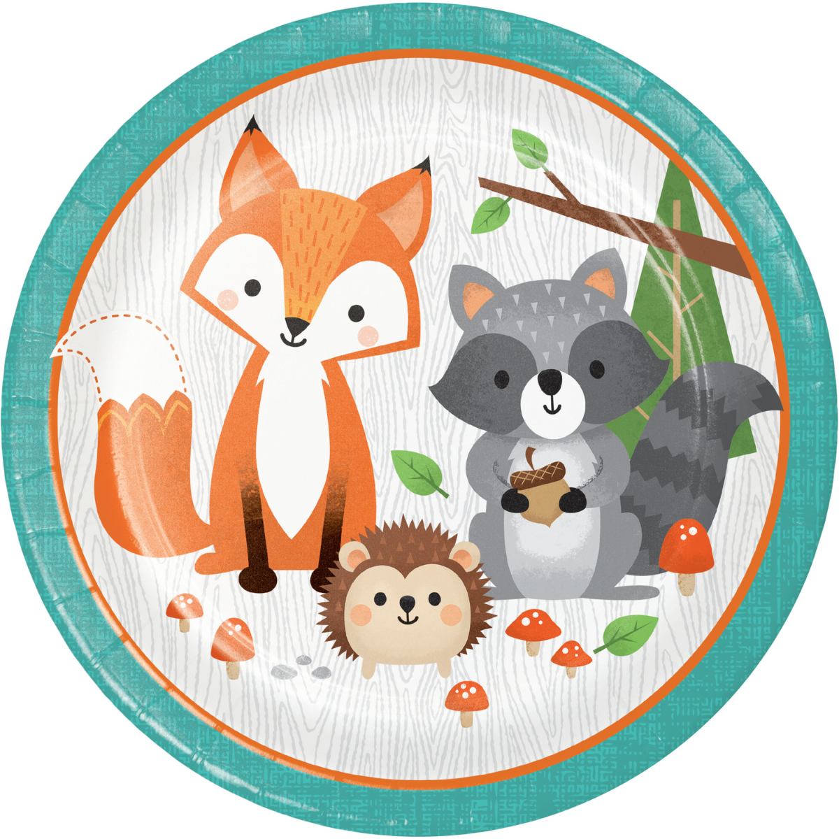 Plato Animales del bosque grande (22.2 cm) x 8 UND