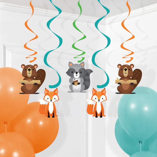 Serpentinas en espiral Animales del bosque x 5 UND