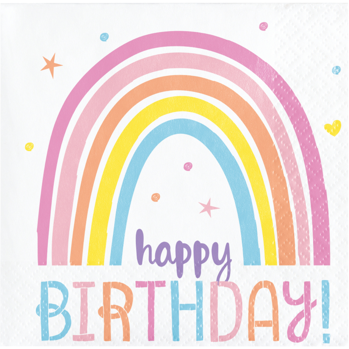 Servilleta Arcoiris Happy B-day x 16 UND
