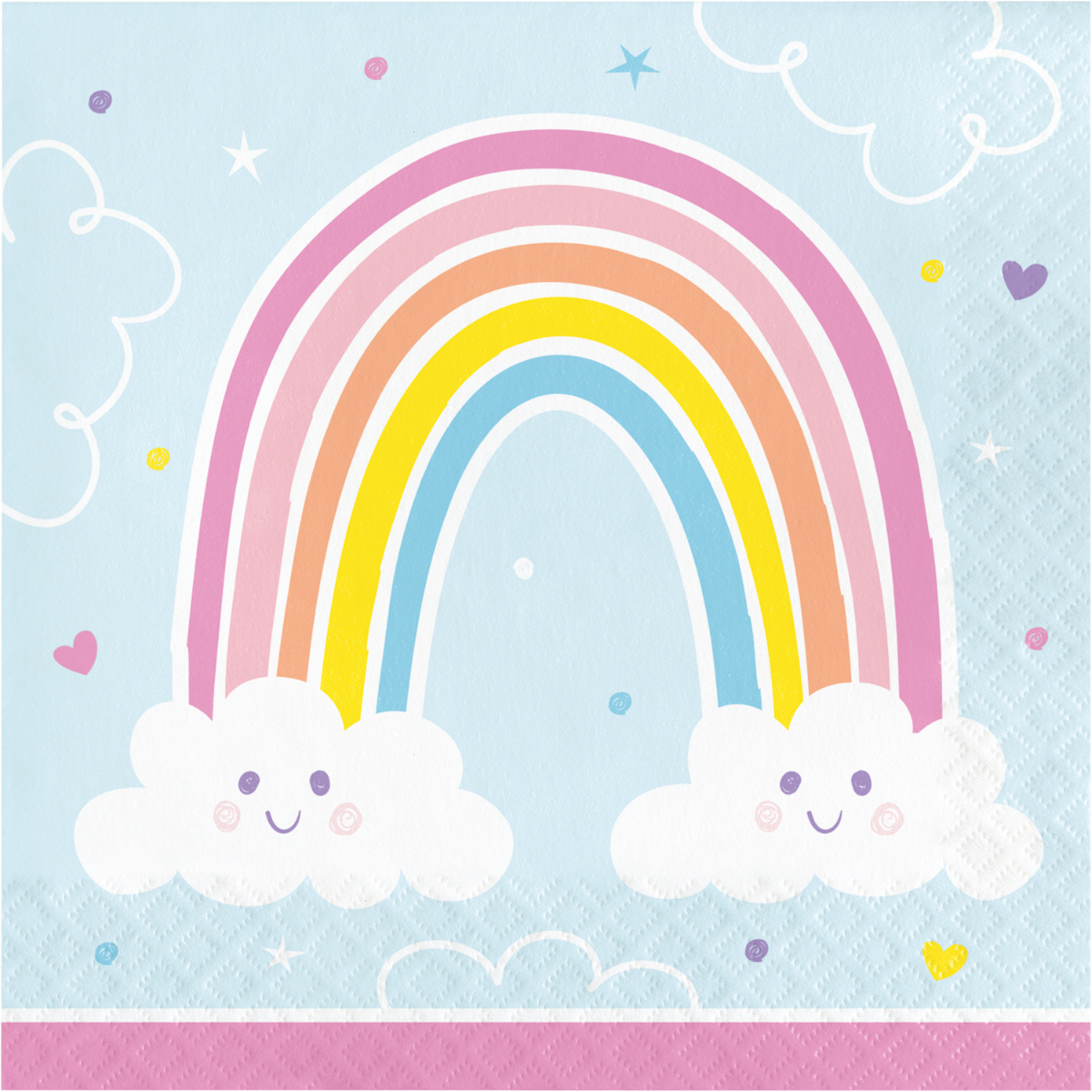 Servilleta grande Arcoiris x 16 UND