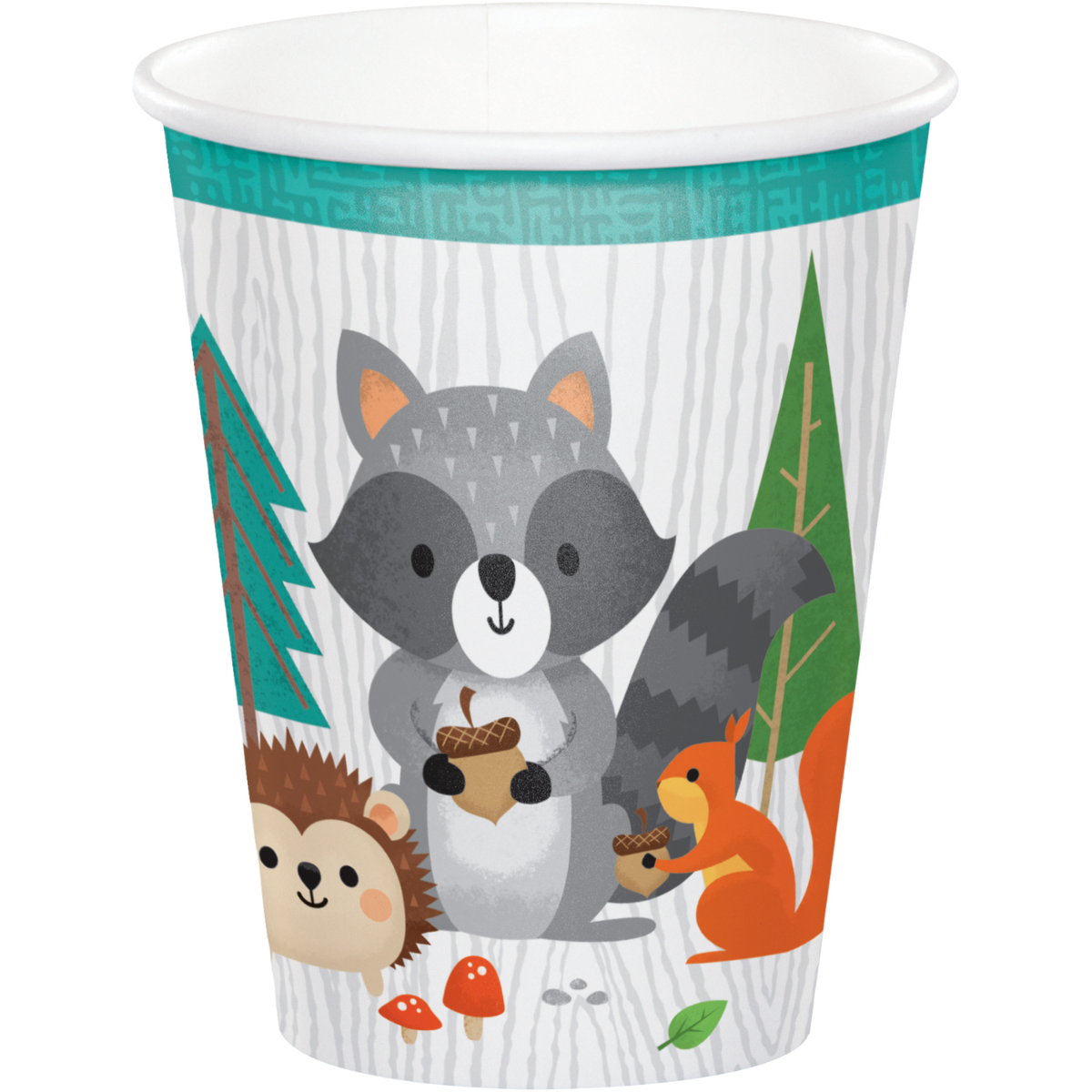 Vasos 9 oz. Animales del bosque x 8 UND