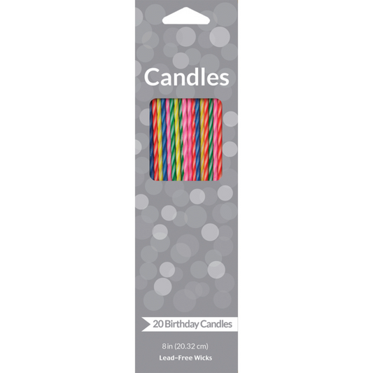 Velas largas de colores x 20 unid