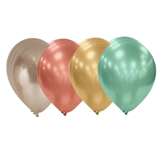 Globos pastel espejo surtido R12 x 12 UND