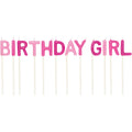 Velas Birthday Girl Rosadas | Decoración Cumpleaños Niña