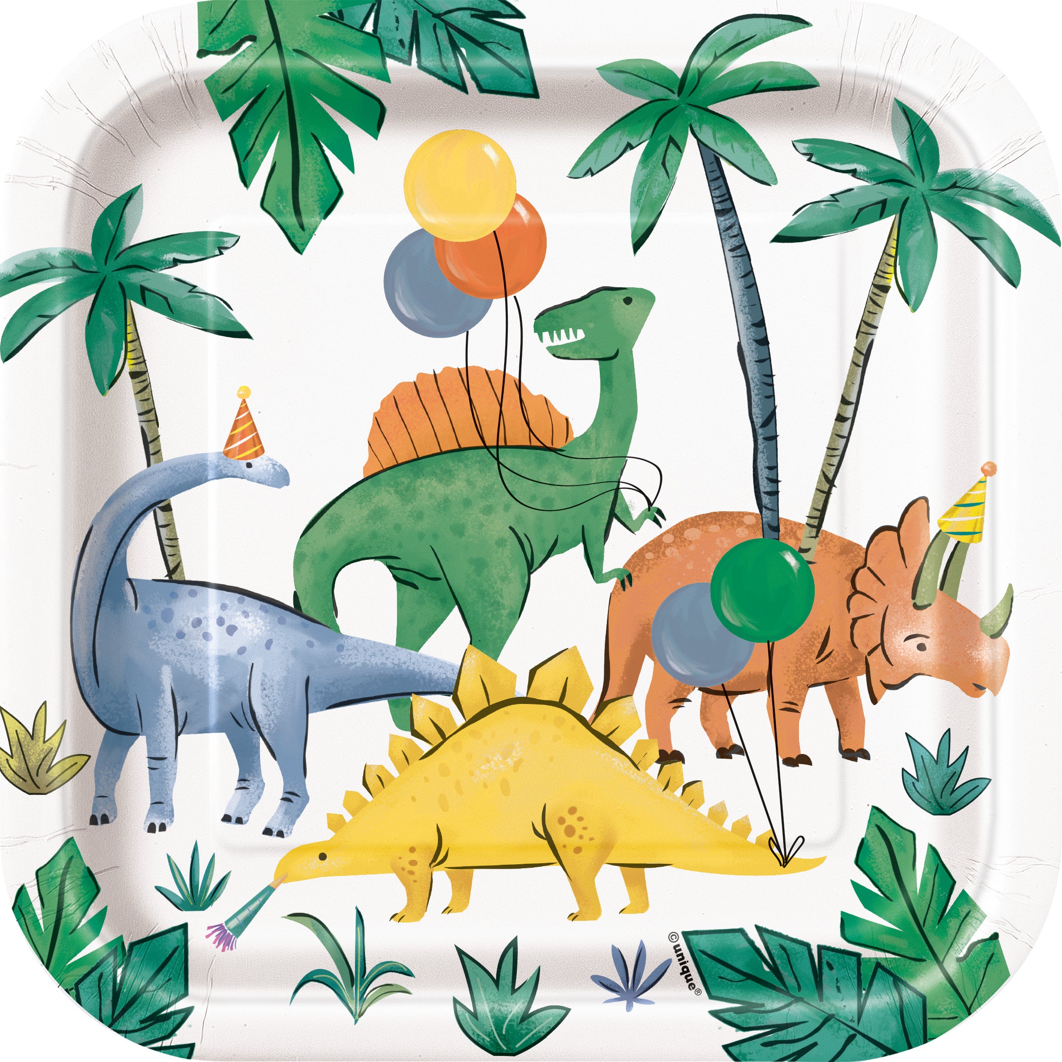 Platos fiesta Dino 17cm x 8 unid