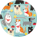 Platos fiesta perritos 17.7cm x 8 UND