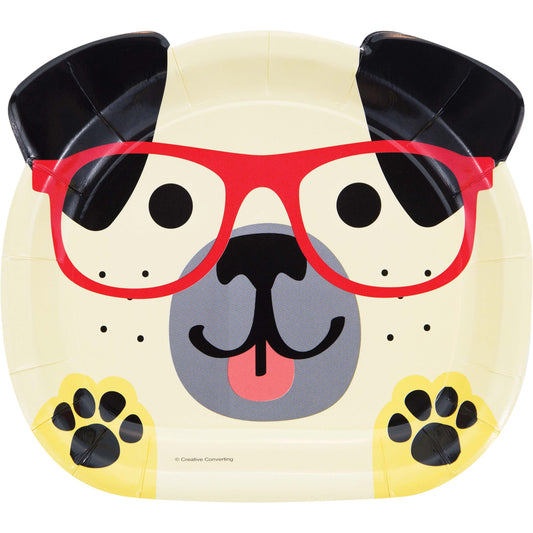 Platos carita de perritos 22.8cm x 8 UND