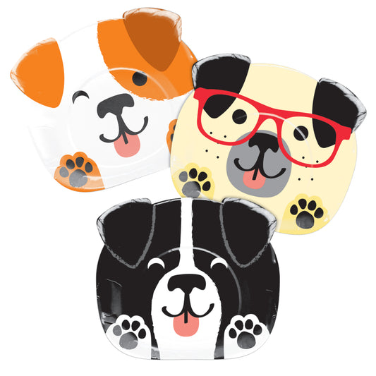Platos carita de perritos 22.8cm x 8 UND