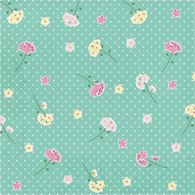 Servilletas grandes doble faz Floral Tea Party x 16 UND