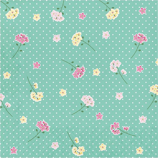 Servilletas grandes doble faz Floral Tea Party x 16 UND