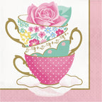 servilletas de lujo floral tea party