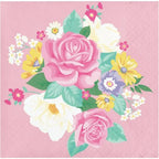 servilletas flores y rosas tea party