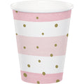 Vasos Fiesta Rosa Dorado x 8 UND 9oz.