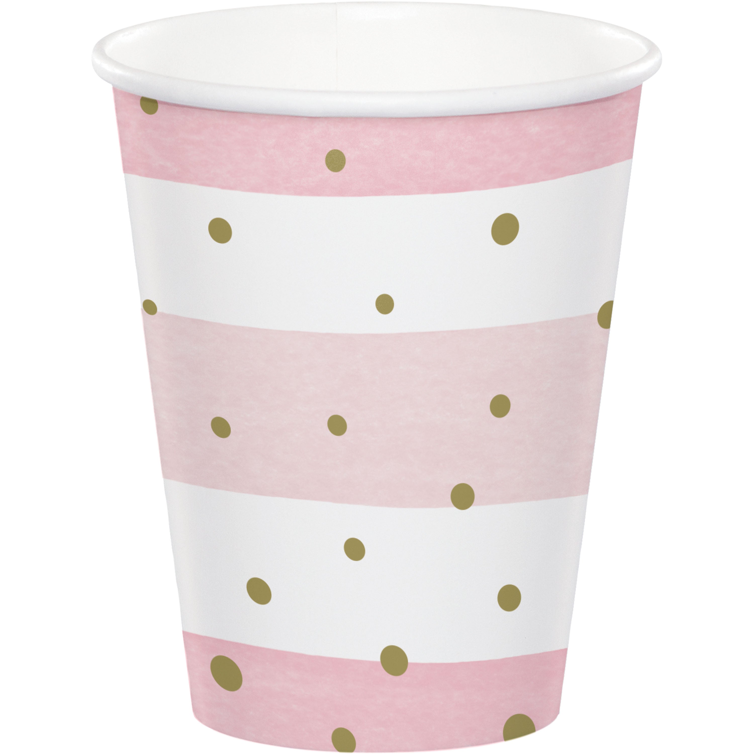 Vasos Fiesta Rosa Dorado x 8 UND 9oz.