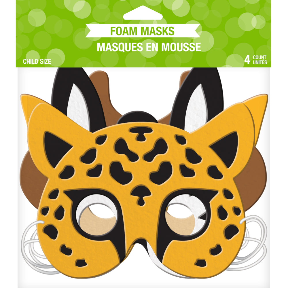 Máscara de animales de la selva | fiesta safari x 4 UND