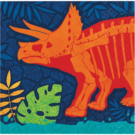 Servilleta pequeña dinosaurio x 16 UND