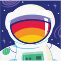 servilleta para fiesta infantil con casco de astronauta en el espacio