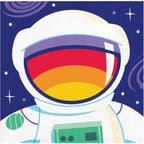 servilleta para fiesta infantil con casco de astronauta en el espacio