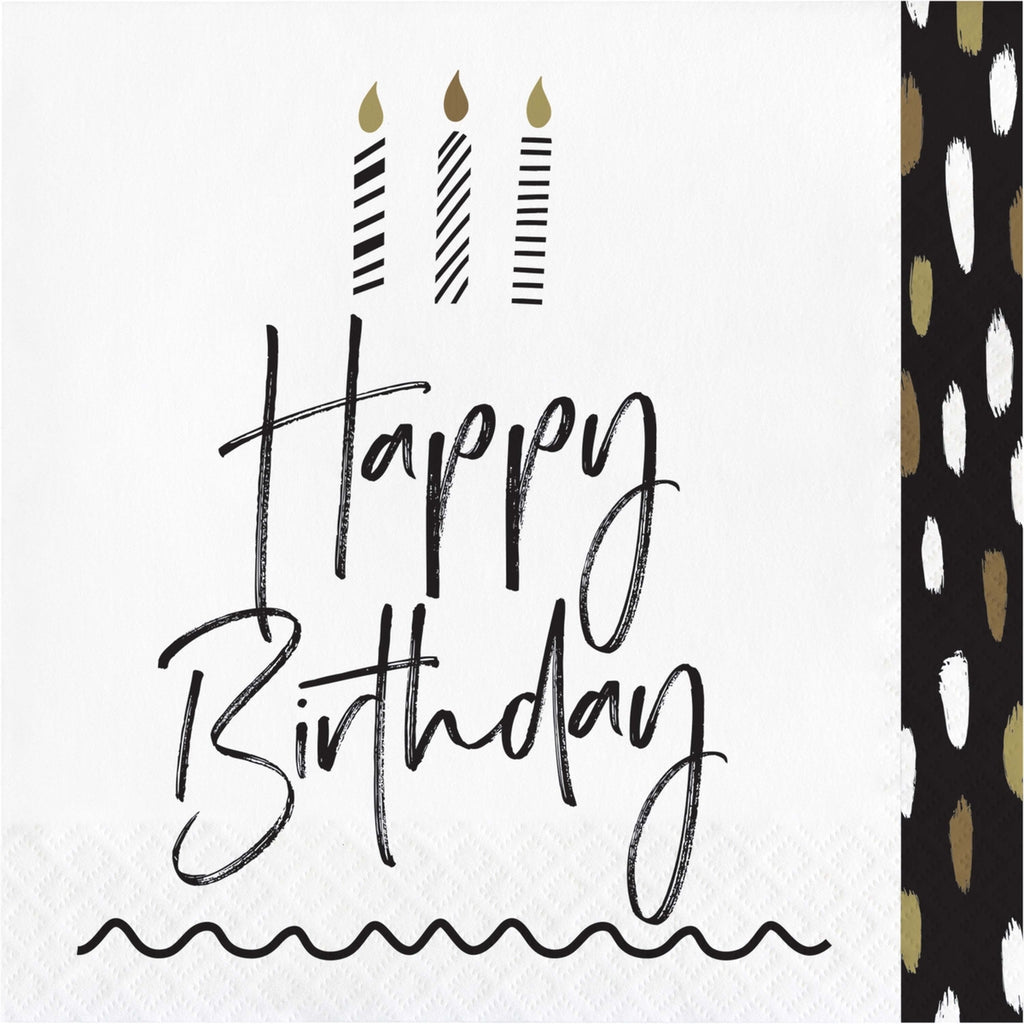 servilleta elegante happy birthday adultos 