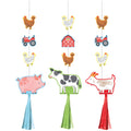 Colgante decorativo Animales de la granja x 3 UND