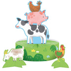 Centro de mesa Animales de la granja x 3 UND