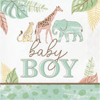 Servilletas grandes Safari Baby Boy x 16 UND
