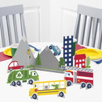 Centro de mesa Carros y Transportes 3D