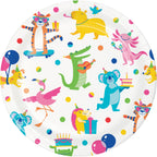 Platos Party Animals surtidos 17.7cm x 8 UND