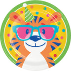 Platos Party Animals surtidos 17.7cm x 8 UND
