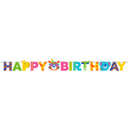 Banderín Happy Birthday Party Animals tigre koala capibara multicolor | Primer cumpleaños Colombia