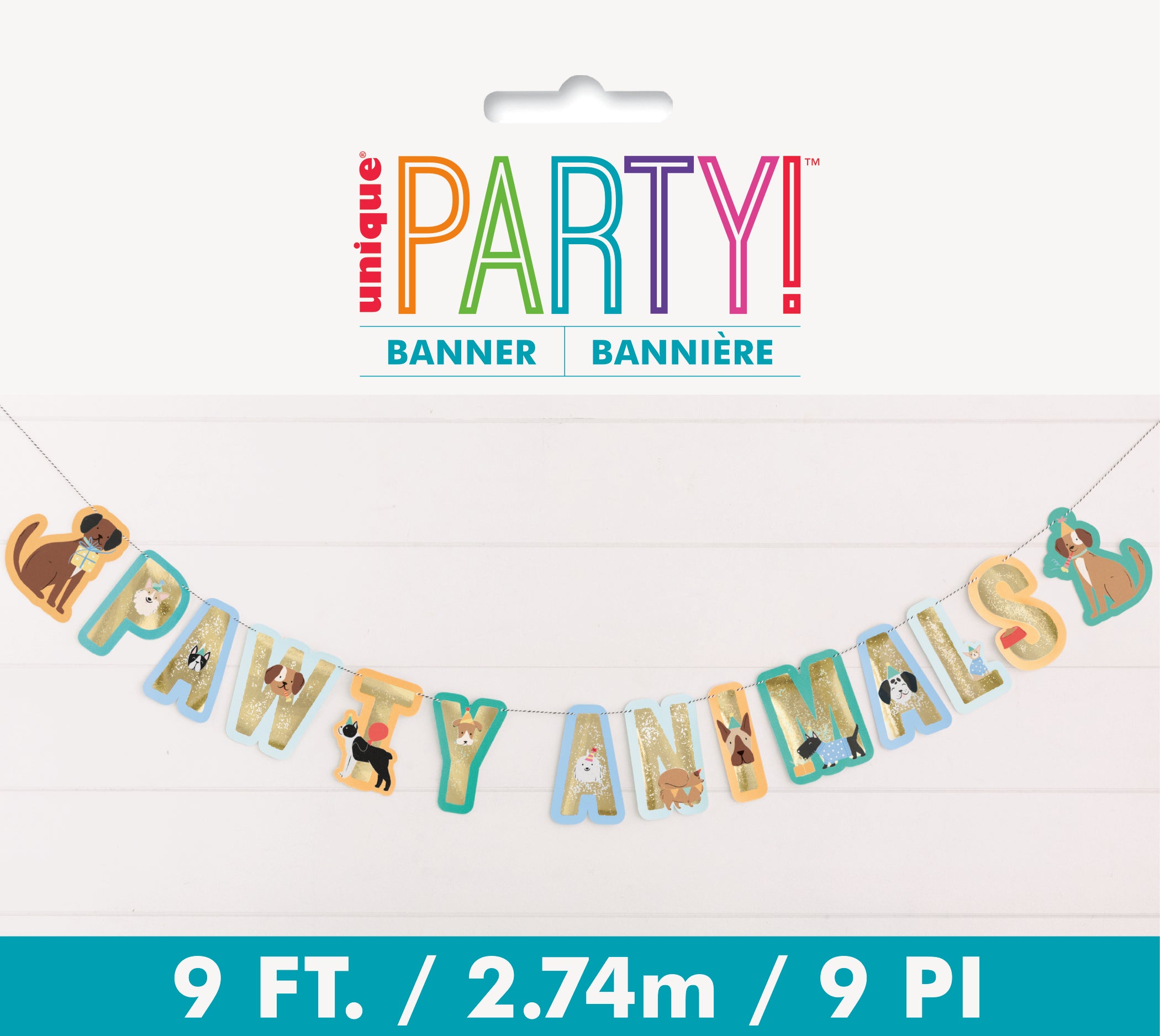 Banderín Pawty Animals | Fiesta perruna x 1 UND