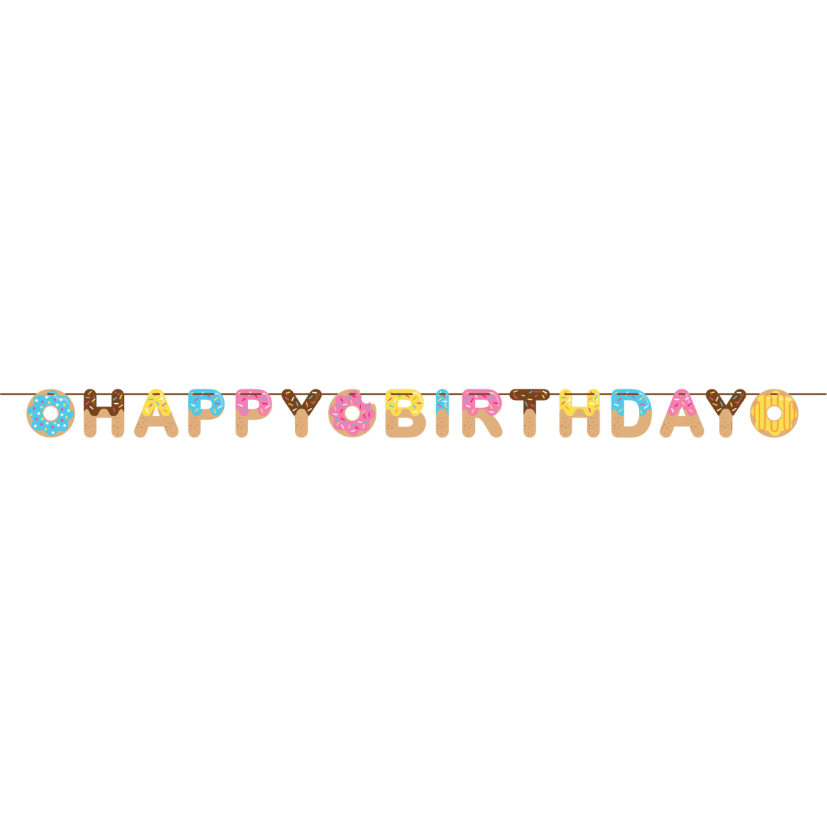 Banderín Happy Birthday Donut Time x 1 UND