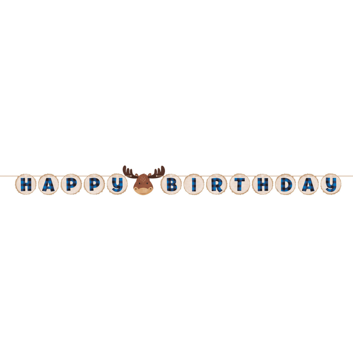 Banner Feliz cumpleaños Alce escocés x 1 UND