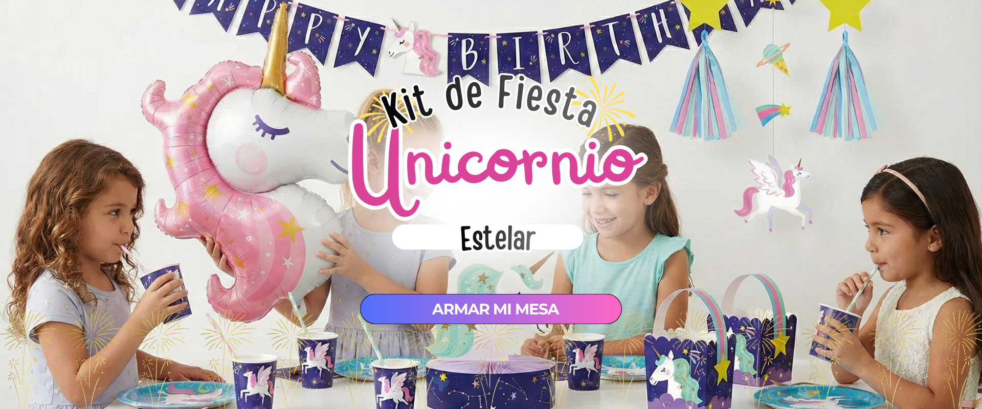 Banner Kit Fiesta Unicornio Estelar