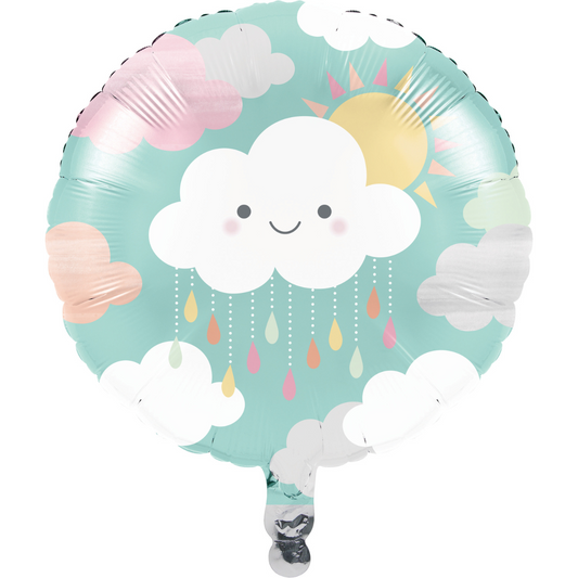 Bomba metalizada Baby shower Nubes x 1 UND