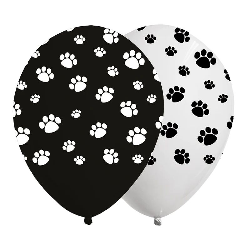 Globos huellitas x 12 UND