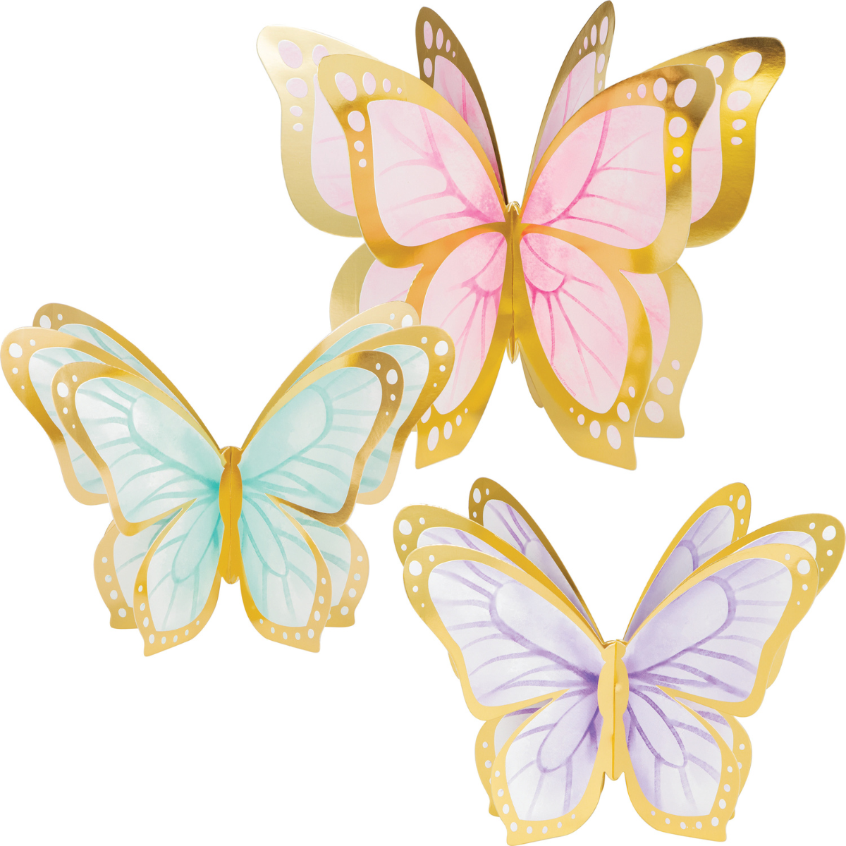 Centro de mesa figura mariposas x 3 UND