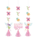Adornos colgantes con letrero Happy Birthday para fiesta de niña