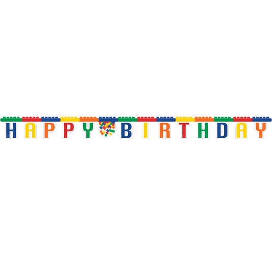 Banderin cumpleaños lego para niño