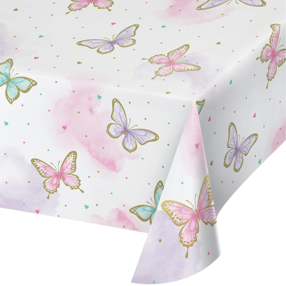 Mantel papel estampado mariposas 137x259cm ecofriendly | Cumpleaños niña adulto Colombia